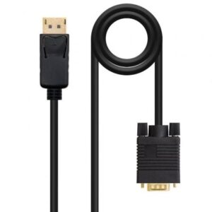 Cable Conversor Nanocable 10.15.4402/ DisplayPort Macho - VGA Macho/ 2m/ Negro - Imagen 1