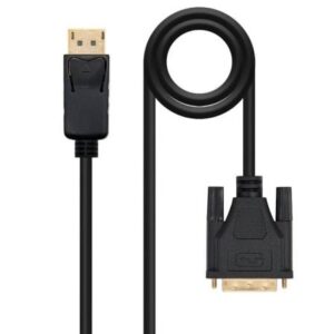 Cable Conversor Nanocable 10.15.4502/ DisplayPort Macho - DVI Macho/ 2m/ Negro - Imagen 1