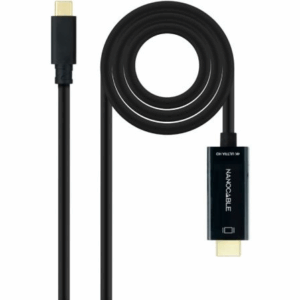 Cable Conversor Nanocable 10.15.5105/ USB Tipo-C Macho - HDMI Macho/ 5m/ Negro - Imagen 1