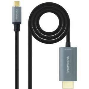 Cable Conversor Nanocable 10.15.5162/ USB Tipo-C Macho - HDMI Macho/ 1.8m/ Negro - Imagen 1