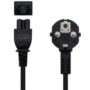 Cable Alimentación Trébol Nanocable 10.22.0302-L300/ Schuko Macho - C5 Hembra/ 3m/ Negro - Imagen 1