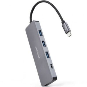 Hub USB Tipo-C Nanocable 10.16.4409/ 3xUSB/ 1xUSB Tipo-C/ Gris - Imagen 1