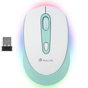 Ratón Inalámbrico por Bluetooth NGS Smog Mint-RB/ Batería recargable/ Hasta 2400 DPI/ Verde Menta - Imagen 1