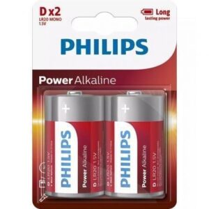 Pack de 2 Pilas D Philips LR20P2B/10/ 1.5V/ Alcalinas - Imagen 1