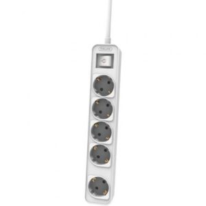 Regleta con Interruptor Philips CHP2154W/10/ 5 Tomas de corriente/ Cable 1.5m/ Blanco - Imagen 1