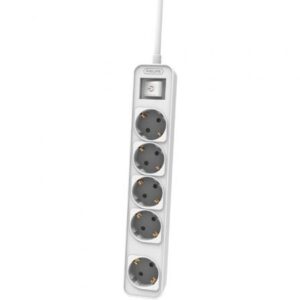 Regleta con Interruptor Philips CHP2154W/12/ 5 Tomas de corriente/ Cable 1.5m/ Blanco - Imagen 1