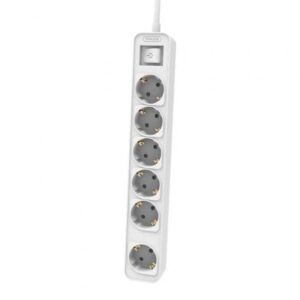 Regleta con Interruptor Philips CHP2164W/62/ 6 Tomas de corriente/ Cable 1.5m/ Blanco - Imagen 1