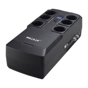 SAI Línea Interactiva Phasak Kryptos 800 VA/ 480W/ 6 Salidas/ Formato Bloque - Imagen 1