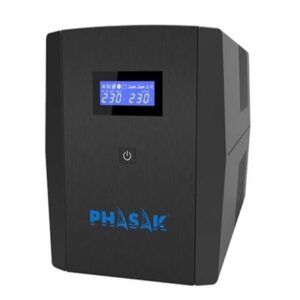 SAI Línea Interactiva Phasak SIRIUS 1260 VA Interactive/ 1260VA-720W/ 4 Salidas/ Formato Torre - Imagen 1