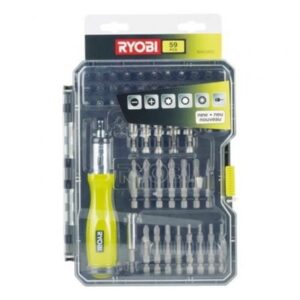 Estuche de 59 Puntas para Atornillar Ryobi RAK59SD / Incluye Destornillador - Imagen 1