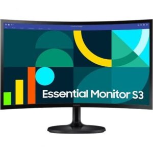 Monitor Profesional Curvo Samsung Essential Monitor S3 S36GD S24D364GAU/ 24'/ Full HD/ Negro - Imagen 1