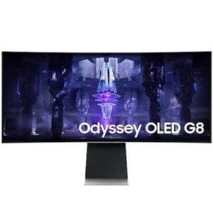 Smart Monitor Gaming Ultraparonámico Curvo Samsung OdysseyG8 S34BG850SU 34'/ UWQHD/ 0.1ms/ 175Hz/ OLED/ Multimedia/ Regulable en altura/Smart TV/Plata - Imagen 1