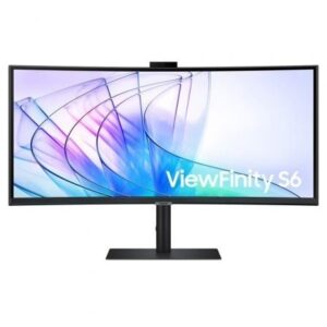 Monitor Profesional Ultraparonámico Curvo Samsung ViewFinity S6 S34C652VAU 34'/ UWQHD/ Webcam/ Multimedia/ Negro - Imagen 1