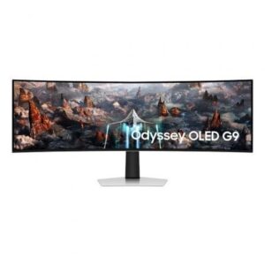 Monitor Gaming Ultrapanorámico Curvo Samsung Odyssey OLED G9 S49CG934SU 49'/ Dual QHD/ 0.03ms/ 240Hz/ OLED/ Multimedia/ Regulable en altura/ Plata - Imagen 1