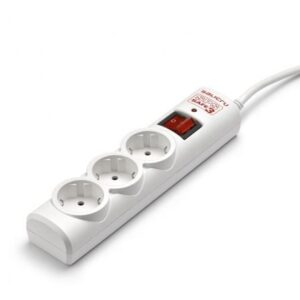 Regleta con interruptor Salicru SPS SAFE 3/ 3 Tomas de corriente/ Cable 1.5m/ Blanca - Imagen 1