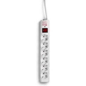 Regleta con interruptor Salicru SAFE 6/ 6 Tomas de corriente/ Cable 1.5m/ Blanca - Imagen 1