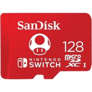 Tarjeta de Memoria SanDisk Nintendo Switch 128GB microSD XC UHS-I/ Clase 10/ 100MBs - Imagen 1