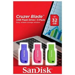Pendrive 32GB SanDisk Cruzer Blade Pack 3 USB 2.0 - Imagen 1