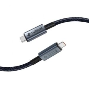 Cable USB 4.0 Tipo-C Subblim Cable High/ USB Tipo-C Macho - USB Tipo-C Macho/ Hasta 240W/ 1.5m/ Negro - Imagen 1