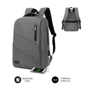 Mochila Subblim City Backpack para Portátiles hasta 15.6'/ Puerto USB/ Gris - Imagen 1