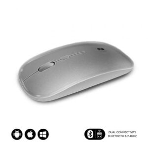 Ratón Inalámbrico por Bluetooth Subblim Dual Flat/ Batería recargable/ Hasta 1600 DPI/ Plata - Imagen 1