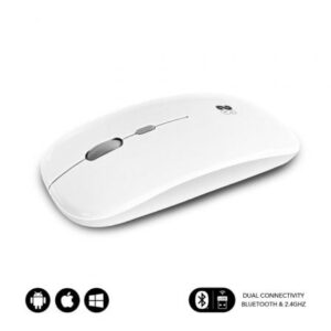 Ratón Inalámbrico por Bluetooth Subblim Dual Flat/ Batería recargable/ Hasta 1600 DPI/ Blanco - Imagen 1
