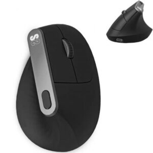 Ratón Ergonómico Inalámbrico por Bluetooth/ 2.4GHz Subblim Nature Vertical Ergo Dual Battery/ Batería Recargable/ Hasta 4000 DPI/ Negro - Imagen 1