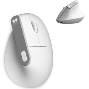 Ratón Ergonómico Inalámbrico por Bluetooth/ 2.4GHz Subblim Nature Vertical Ergo Dual Battery/ Batería Recargable/ Hasta 4000 DPI/ Blanco - Imagen 1