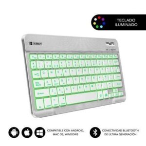 Teclado Compacto Inalámbrico por Bluetooth Subblim Smart Backlit/ Plata - Imagen 1