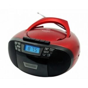 Radio CD Cassette Sunstech CXUM53RD/ a Pilas/ Roja