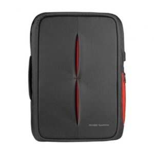 Mochila Mars Gaming MB2 para Portátil hasta 17.3'/ Puerto USB/ Antirrobo/ Impermeable/ Gris y Roja - Imagen 1