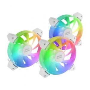 Pack 3 Ventiladores Mars Gaming MF-3A/ 12cm/ ARGB/ Blanco - Imagen 1