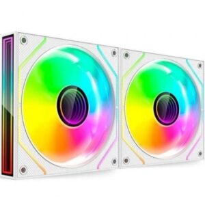 Pack 2 Ventiladores Mars Gaming MF-3DPROX2/ 12cm/ ARGB/ Blancos - Imagen 1