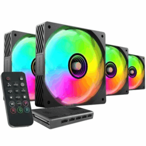 Pack 4 Ventiladores Mars Gaming MF-SI4KIT/ 12cm + HUB + Mando a Distancia/ ARGB - Imagen 1