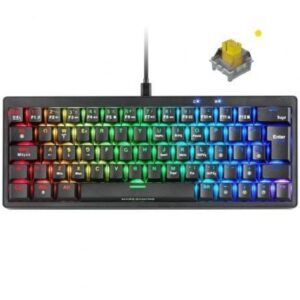 Teclado Gaming Mecánico Mars Gaming MKMINIPRO/ Switch Amarillo - Imagen 1