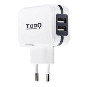 Cargador de Pared TooQ TQWC-1S02WT/ 2xUSB/ 17W - Imagen 1