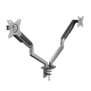 Soporte de Mesa para 2 Monitores TooQ DB4132TNR-G/ Giratorio/ Inclinable/ hasta 9kg - Imagen 1