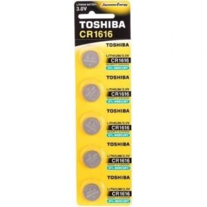 Pack de 5 Pilas de Botón Toshiba CR1616/ 3V - Imagen 1