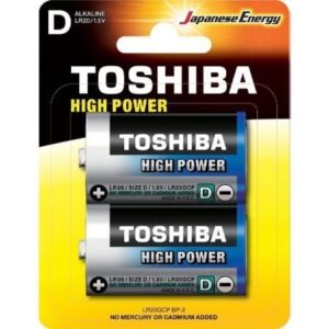 Pack de 2 Pilas D 2 Toshiba LR20/ 1.5V/ Alcalinas - Imagen 1