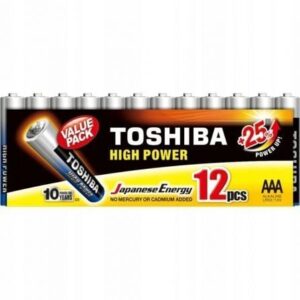 Pack de 12 Pilas AAA Toshiba High Power LR03/ 1.5V/ Alcalinas - Imagen 1