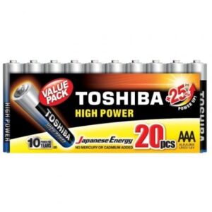 Pack de 20 Pilas AAA Toshiba High Power LR03/ 1.5V/ Alcalinas - Imagen 1