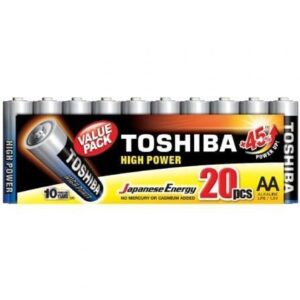 Pack de 20 Pilas AA Toshiba High Power LR6/ 1.5V/ Alcalinas - Imagen 1