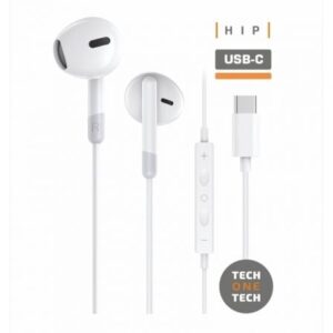 Auriculares Intrauditivos Tech One Tech earTECH TEC1301/ con Micrófono/ USB Tipo-C/ Blancos - Imagen 1