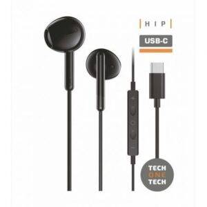 Auriculares Intrauditivos Tech One Tech earTECH TEC1302/ con Micrófono/ USB Tipo-C/ Negros - Imagen 1