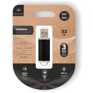 Pendrive 32GB Tech One Tech Basic USB 2.0/ Negro - Imagen 1