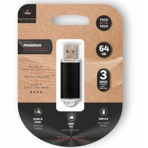 Pendrive 64GB Tech One Tech Basic USB 2.0/ Negro - Imagen 1
