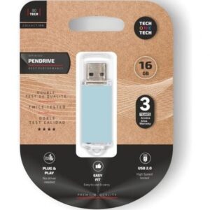 Pendrive 16GB Tech One Tech Basic USB 2.0/ Azul Cielo - Imagen 1