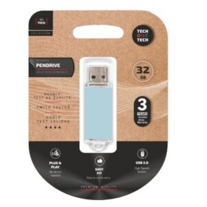 Pendrive 32GB Tech One Tech Basic USB 2.0/ Azul Cielo - Imagen 1