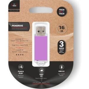 Pendrive 16GB Tech One Tech Basic USB 2.0/ Purpura Claro - Imagen 1