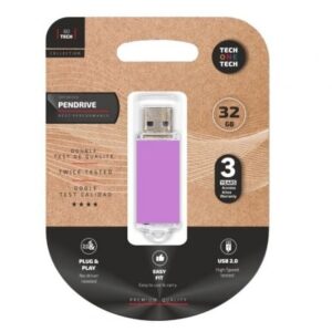Pendrive 32GB Tech One Tech Basic USB 2.0/ Purpura Claro - Imagen 1
